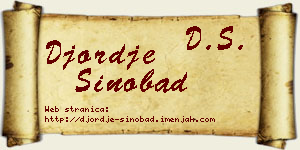 Đorđe Sinobad vizit kartica